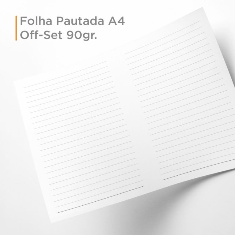 Papel Off-set Pautado A4 - Papel Avulso - Loja