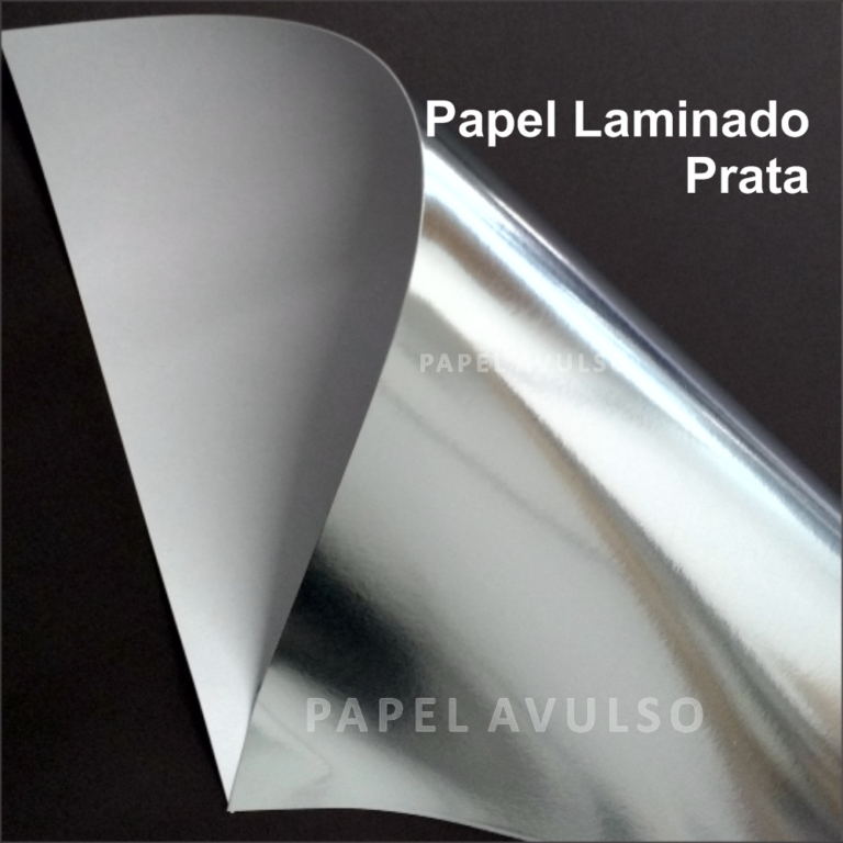 Papel Laminado Prata Papel Avulso Loja