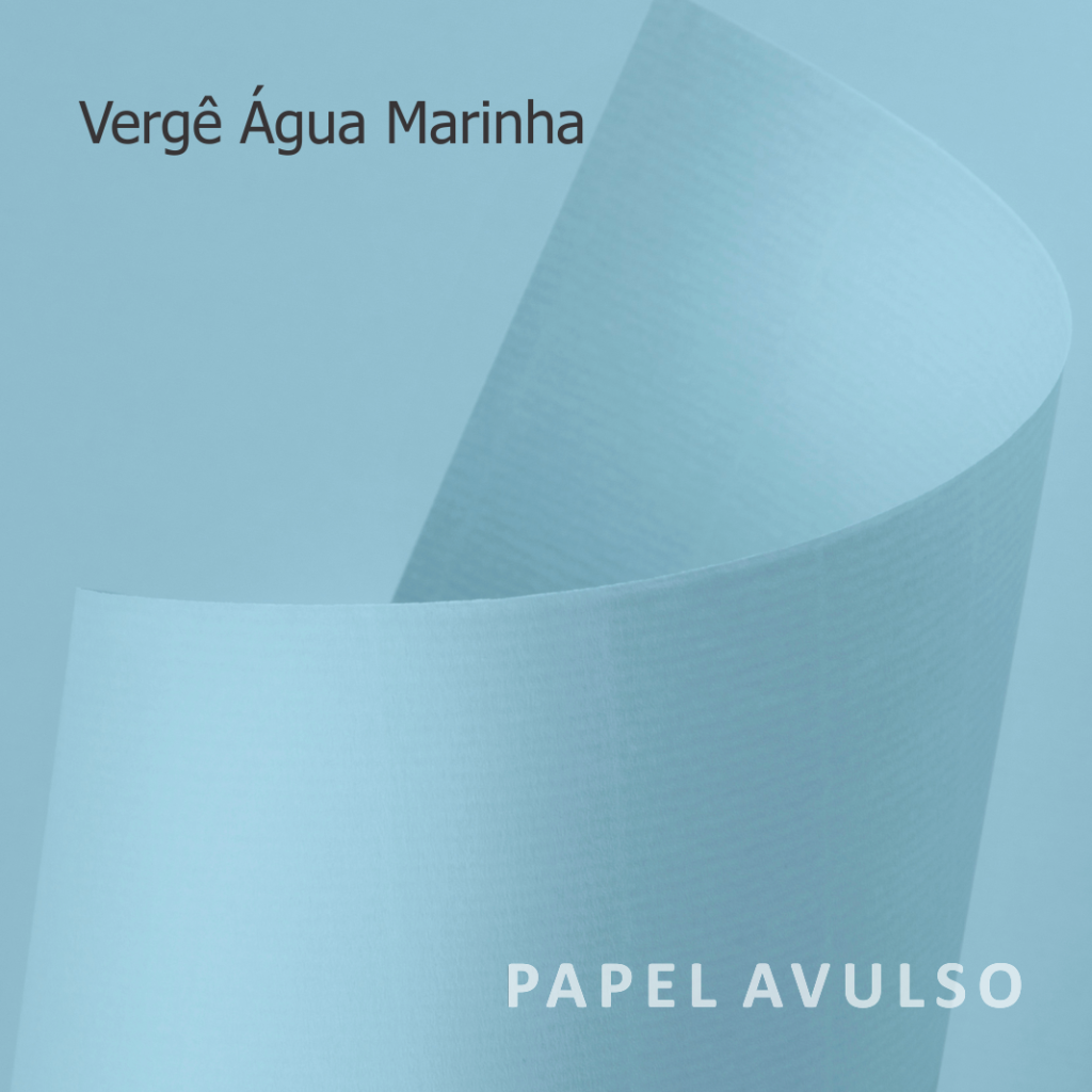 Papel Vergê Plus Água Marinha Papel Avulso Loja 2794