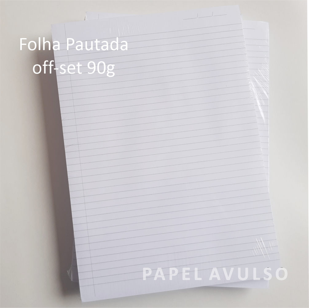 Papel Offset/Sulfite Pautado A4 - Imagem 3