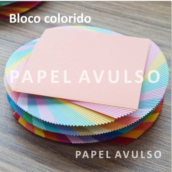 Bloco de anotações cores sortidas
