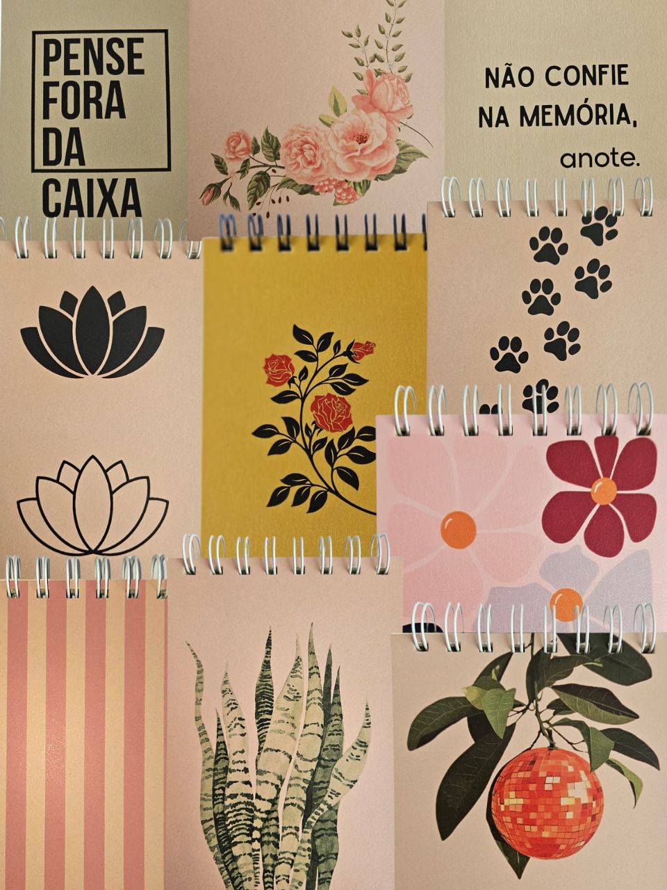 Bloco de Anotação Estampado 11 x 16cm