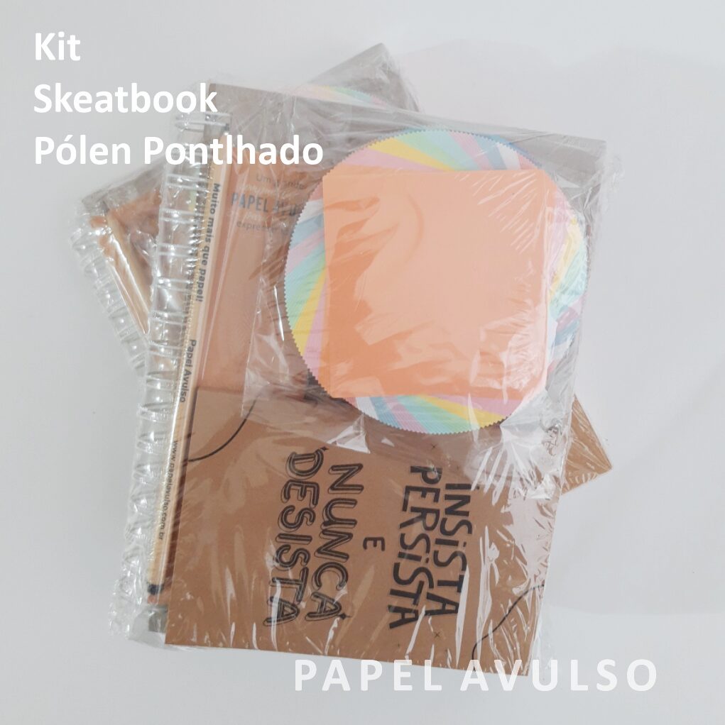 Kit Sketchbook A5 com Pólen pontilhado