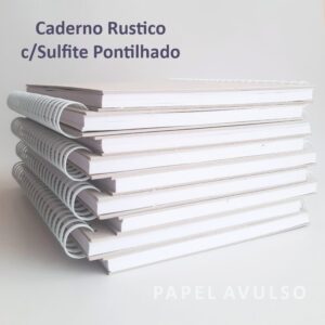 Caderno Rústico A4 Sulfite Pontilhado com 90 folhas