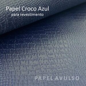 Papel Croco Azul (para revestimento)