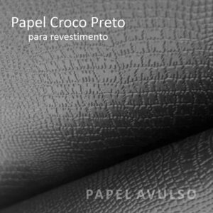 Papel Croco Preto (para revestimento)