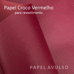 Papel Croco Vermelho (para revestimento)